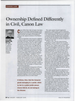 Ownership Defined Differently in Civil, Canon Law