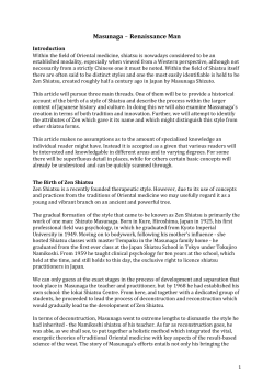 Masunaga - Renaissance Man