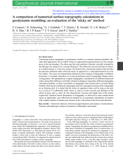 A comparison of numerical surface topography calculations in
