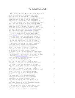 The Oxford Cleric`s Tale