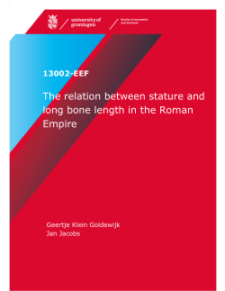 The relation between stature and long bone length in the Roman