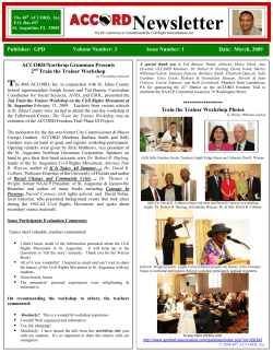 Newsletter - ACCORD Freedom Trail