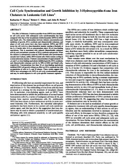 Cell Cycle Synchronization and Growth