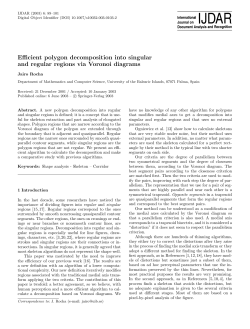Efficient polygon decomposition into singular and regular regions