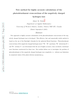 New method for highly accurate calculations of the photodetachment
