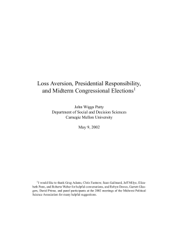 Loss Aversion, Presidential Responsibility, and Midterm