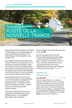 route de la nouvelle-france - Office du tourisme de Qu&eacute;bec