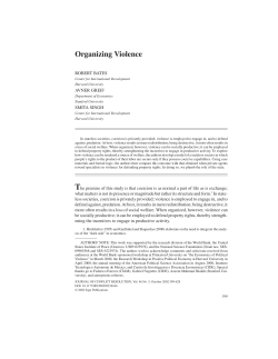 Organizing Violence - Stanford University