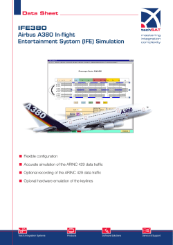 IFE380 Airbus A380 In-flight Entertainment System (IFE) Simulation
