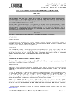 a study on customer perception process on yatra.com