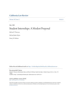 Student Internships: A Modest Proposal