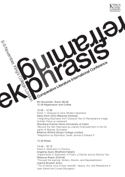 Conference Programme - King`s College London