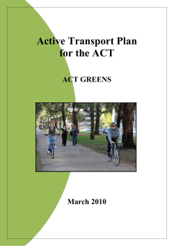 Greens` Active transport plan for the ACT