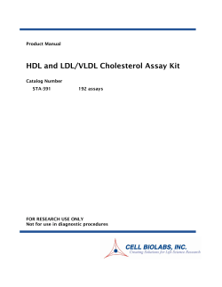 HDL and LDL/VLDL Cholesterol Assay Kit