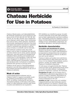 Chateau Herbicide for Use in Potatoes