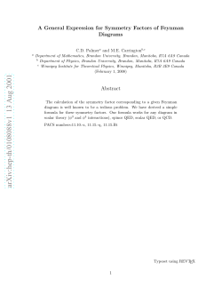A General Expression for Symmetry Factors of Feynman Diagrams