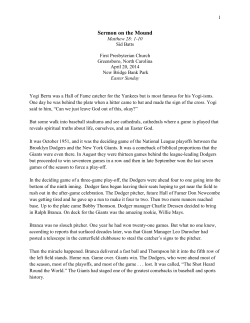 Sermon on the Mound - First Presbyterian Church