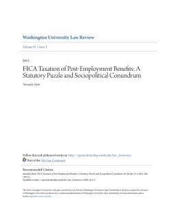 FICA Taxation of Post-Employment Benefits
