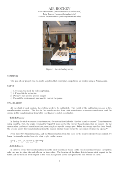air hockey - Stanford Computer Science