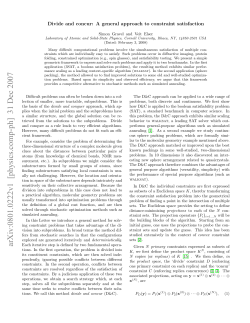 Divide and concur: A general approach to constraint satisfaction