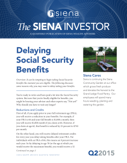 The Siena Investor &ndash; Summer 2015