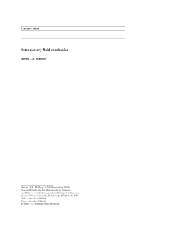 Introductory fluid mechanics - School of Mathematical and Computer