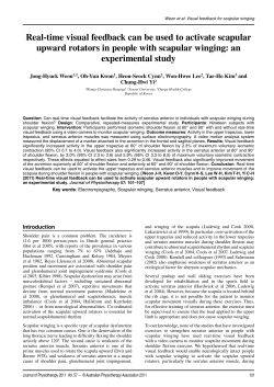 Real-time visual feedback can be used to activate scapular upward