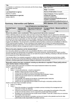 Effective community sentences and probation review impact