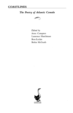 COASTLINES The Poetry of Atlantic Canada