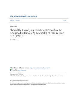 Should the Grand Jury Indictment Procedure Be Abolished in Illinois