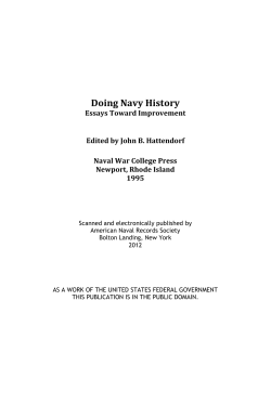 Doing Naval History, Essays Toward Improvement