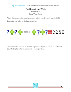 Problem of the Week - Sino Canada School