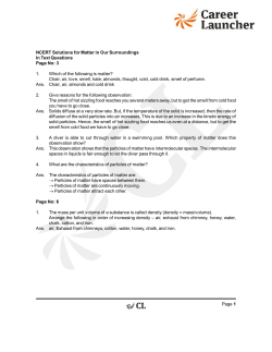 Page 1 NCERT Solutions for Matter in Our Surroundings In Text