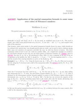 A215037: Application of the partial summation formula to some