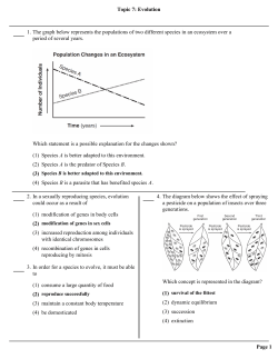 Topic 7: Evolution Page 1 - Manhasset Public Schools