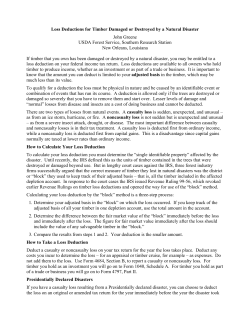 Loss Deductions for Timber Damaged or Destroyed by a Natural Event