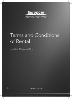 Terms and Conditions of Rental