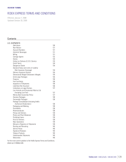 FEDEX EXPRESS TERMS AND CONDITIONS