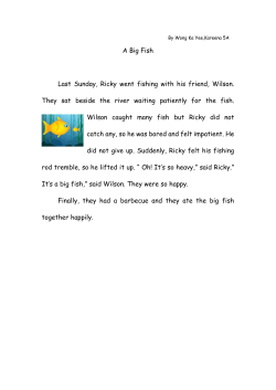 A Big Fish Last Sunday, Ricky went fishing with his friend, Wilson