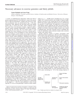 Necessary advances in exercise genomics and likely pitfalls
