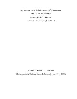 Agricultural Labor Relations Act 40 Anniversary June 24, 2015 at 5