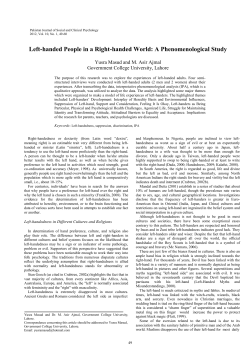 Left-handed People in a Right-handed World