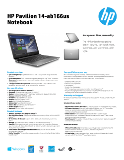 HP Pavilion 14-ab166us Notebook