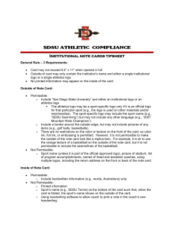 Institutional note cards tipsheet
