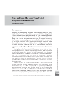 Syria and Iraq: The Long-Term Cost of Geopolitical Destabilisation