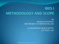 Presentation on IBES report