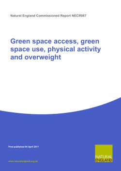 Green space access, green space use, physical activity and