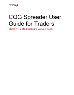 CQG Spreader User Guide