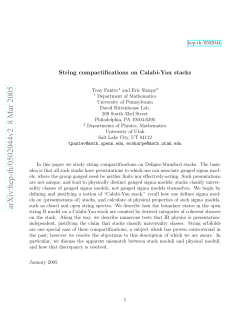 String compactifications on Calabi