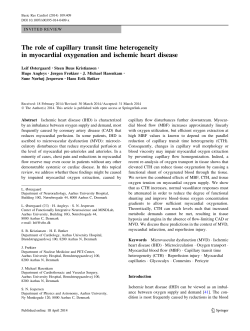 The role of capillary transit time heterogeneity in myocardial